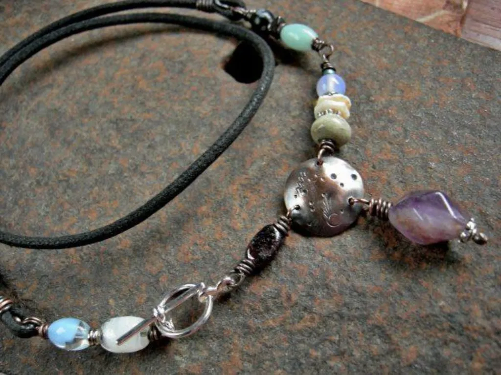 Aquarius Zodiac Necklace, Custom Birth Stone Jewelry
