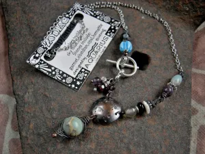 Aquarius Zodiac Necklace, Custom Birth Stone Jewelry