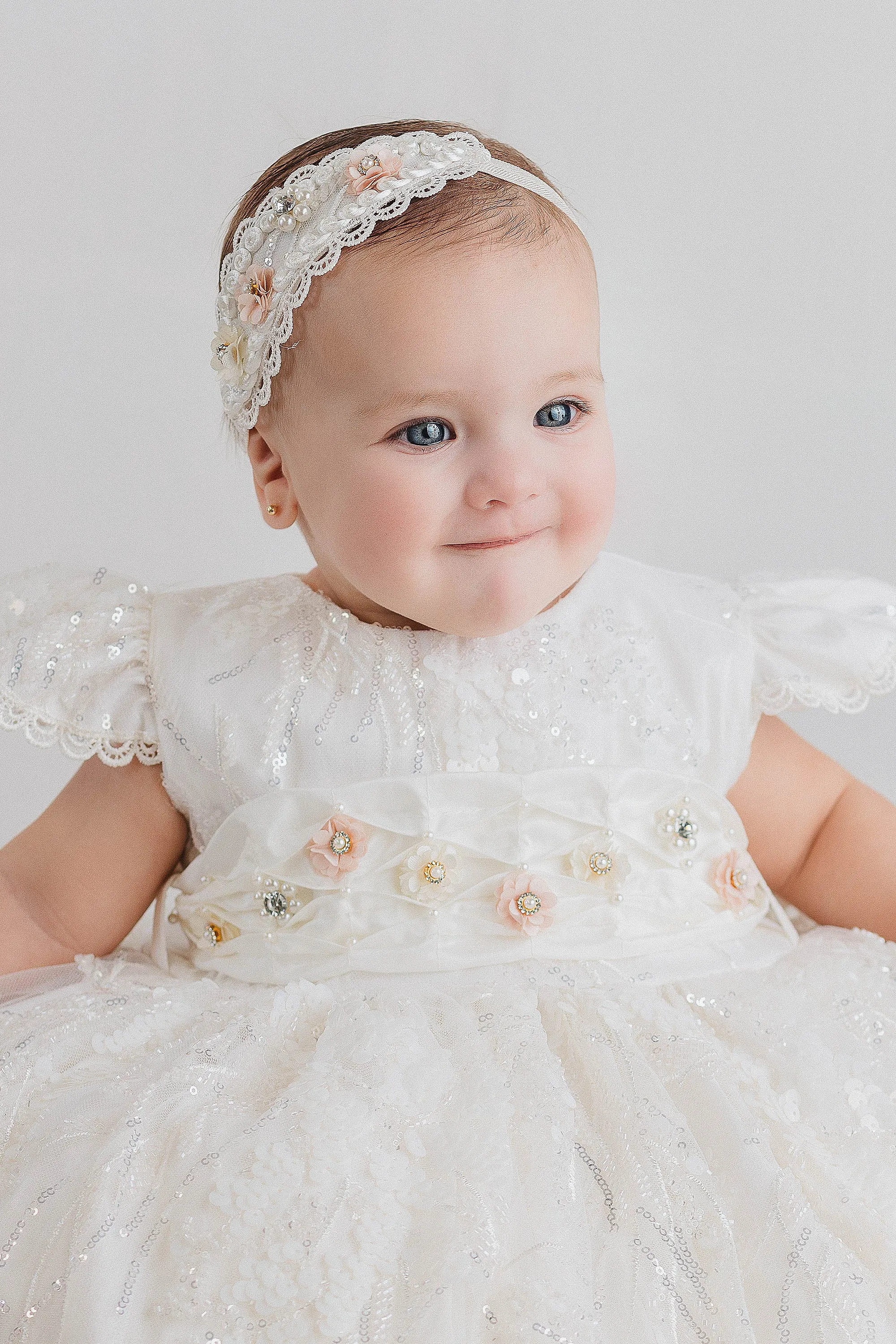 Christening Dress G033   Matching Candle Set