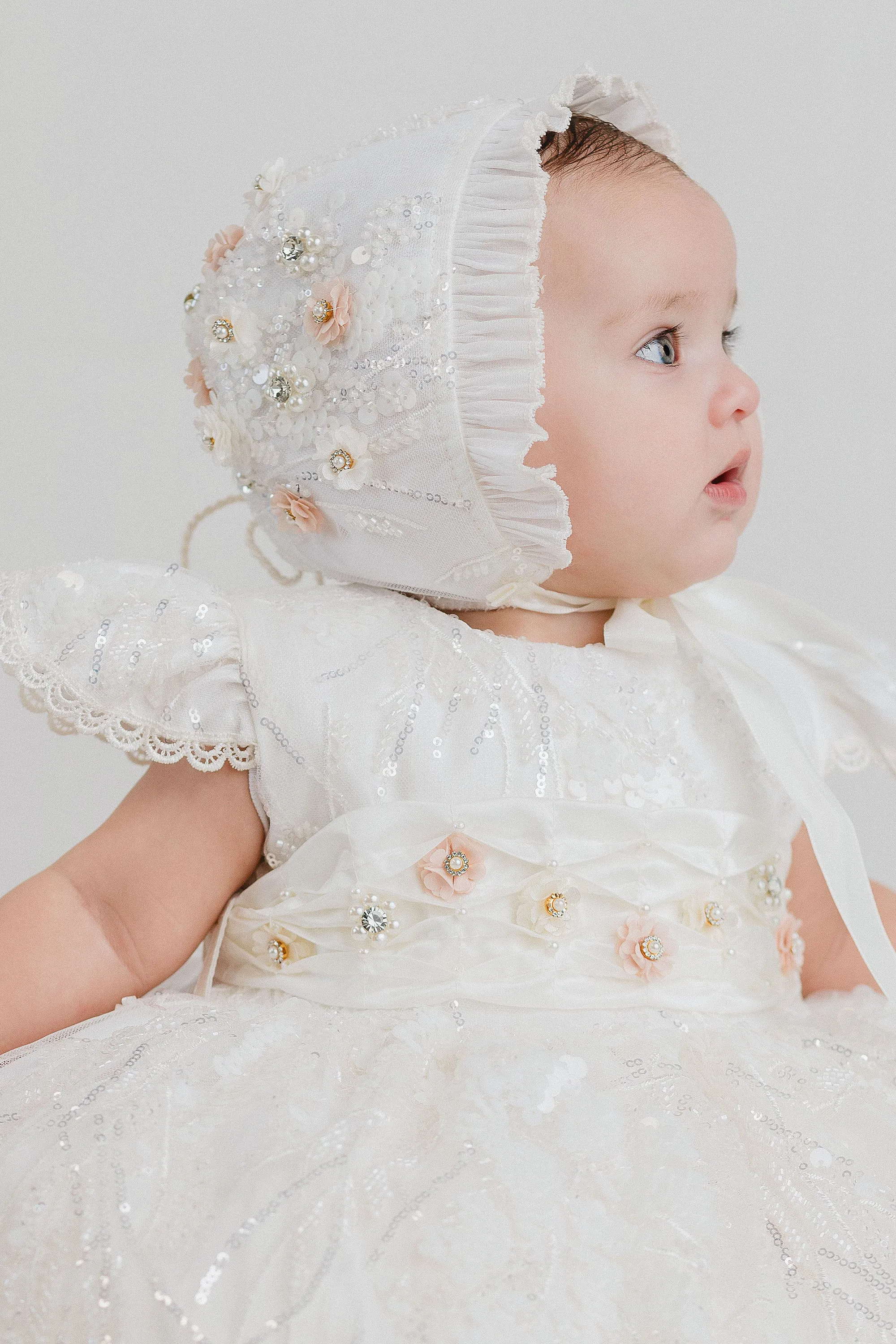 Christening Dress G033   Matching Candle Set