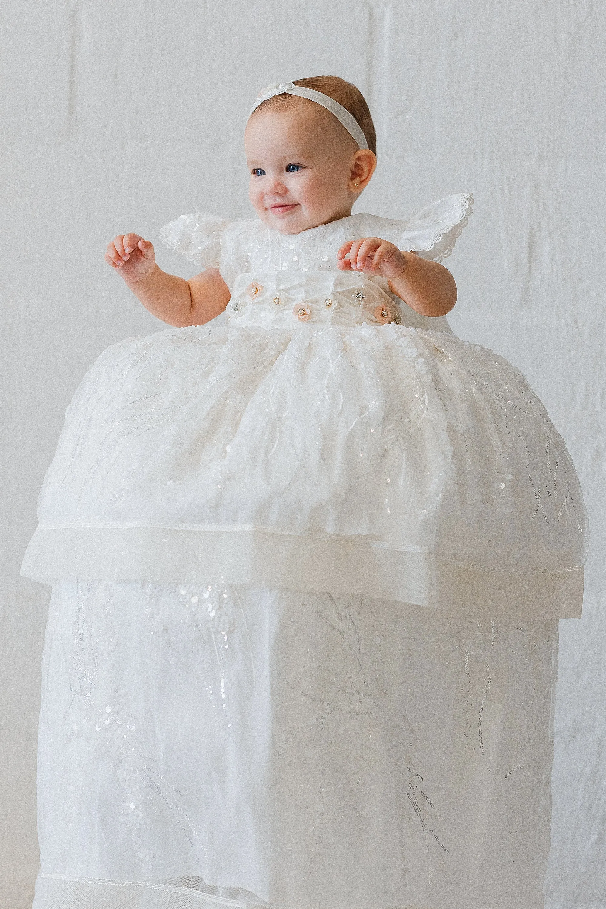 Christening Dress G033   Matching Candle Set
