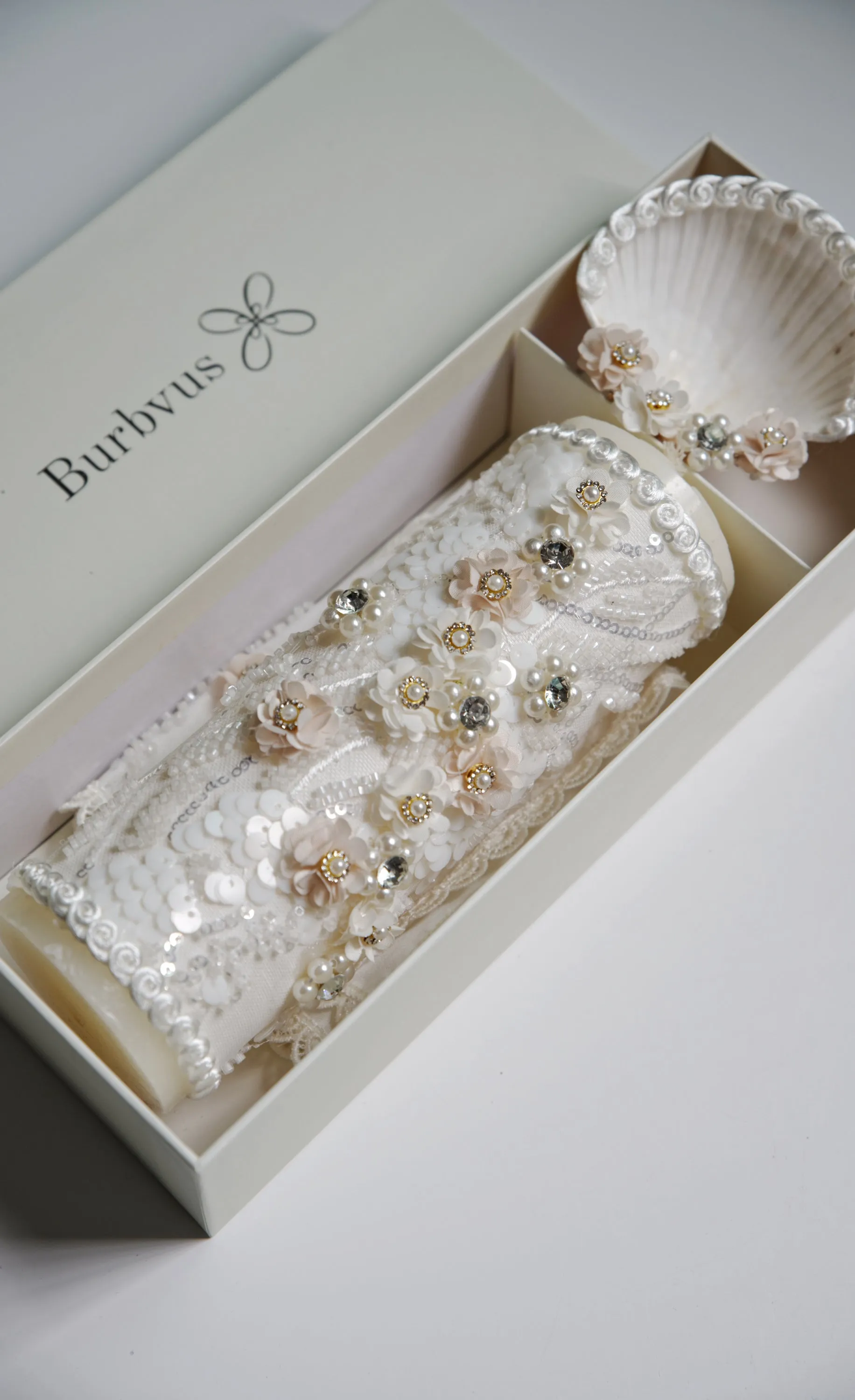 Christening Dress G033   Matching Candle Set