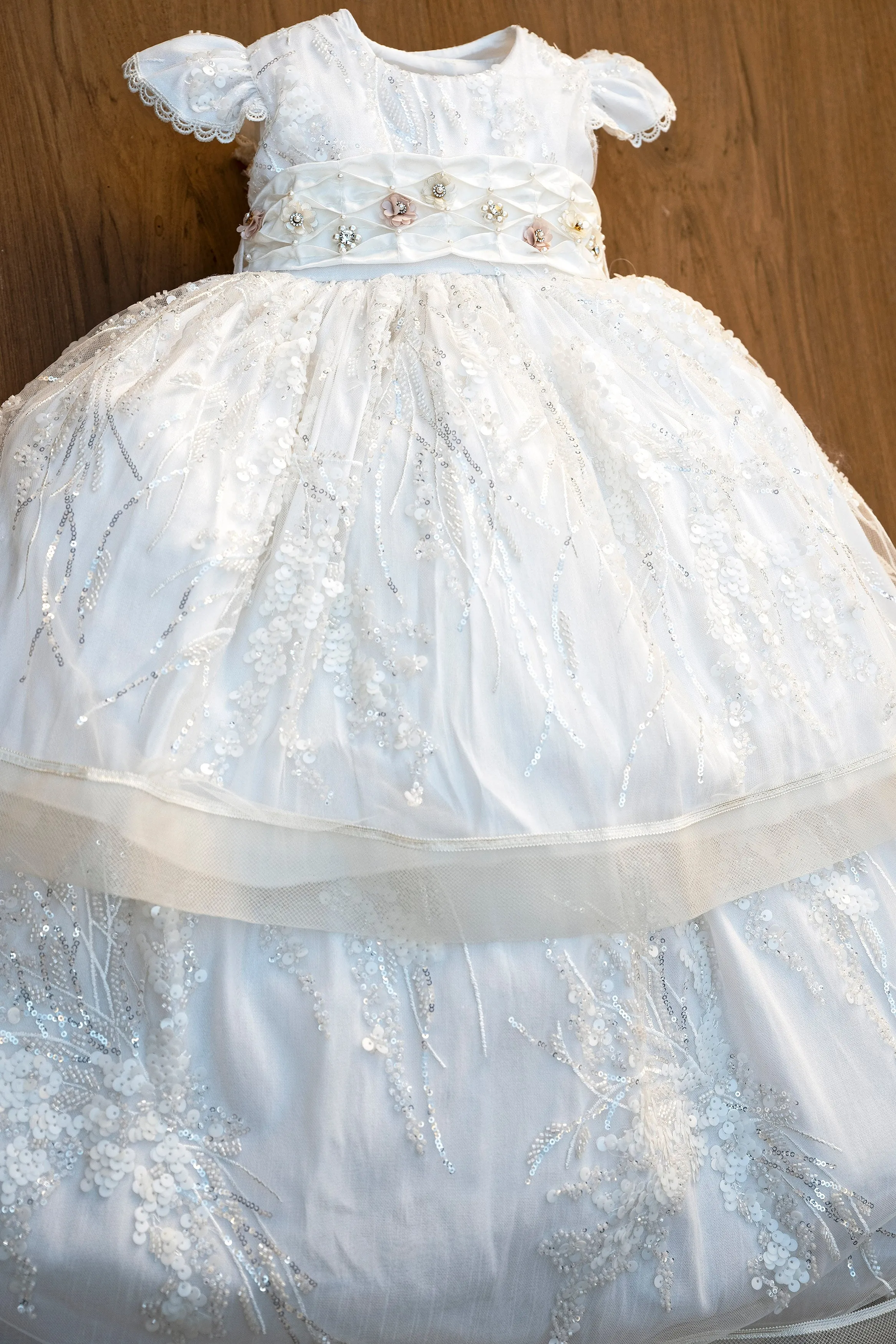 Christening Dress G033   Matching Candle Set
