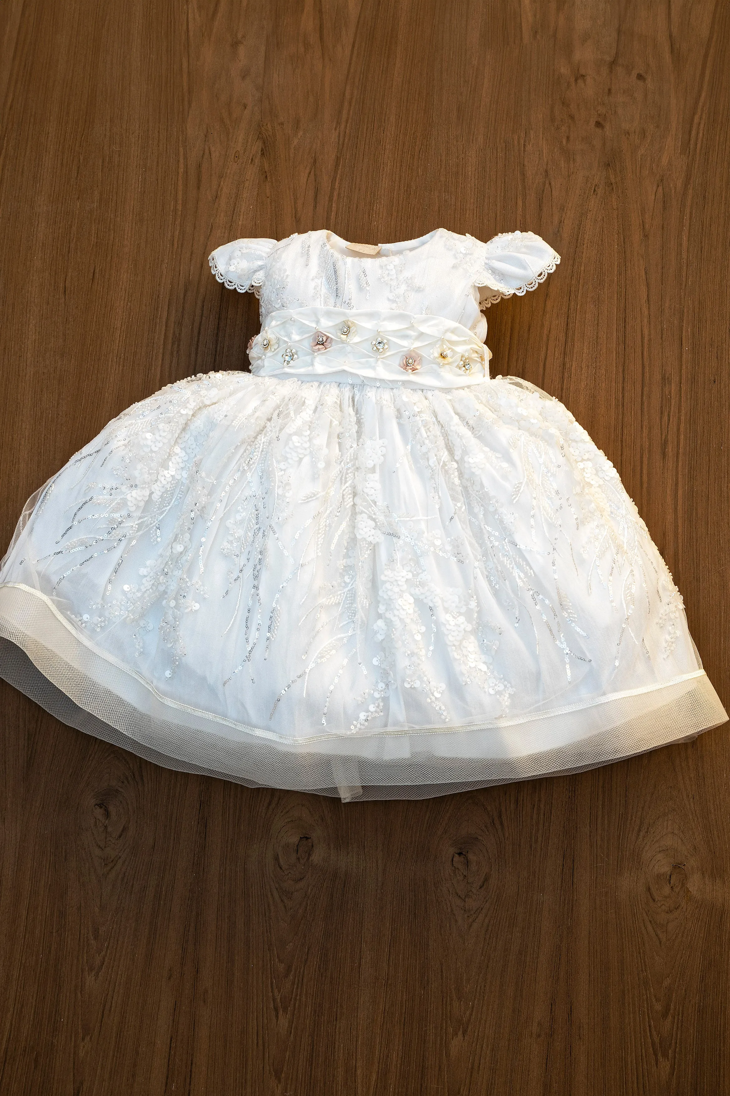 Christening Dress G033   Matching Candle Set