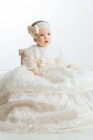 Christening Dress G044   Matching Candle Set