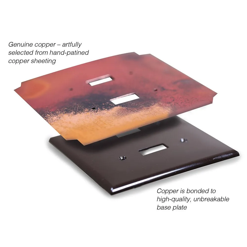 Enchantment Horizontal Copper - 4 Rocker Wallplate