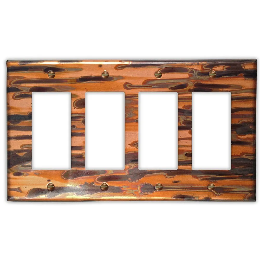 Enchantment Horizontal Copper - 4 Rocker Wallplate