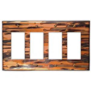 Enchantment Horizontal Copper - 4 Rocker Wallplate