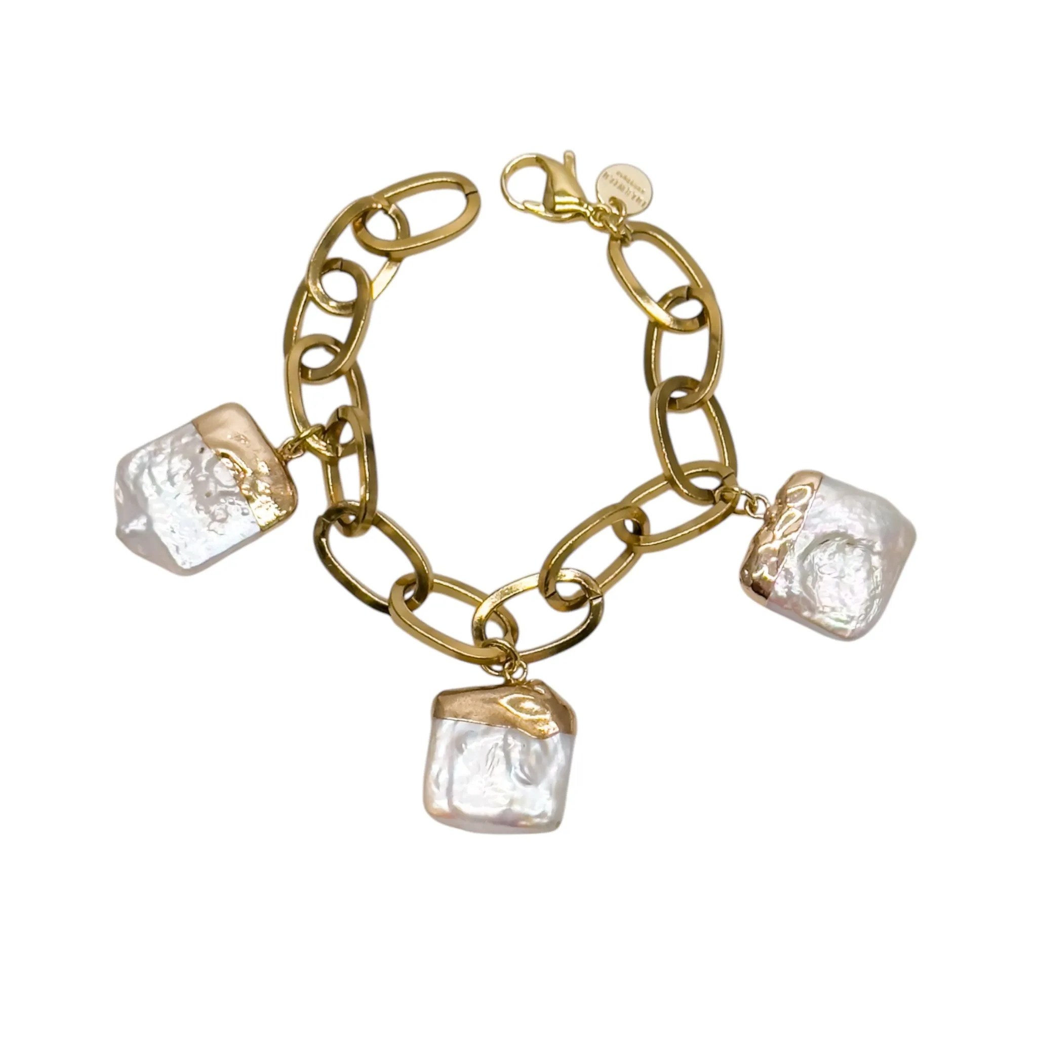 Estelle Baroque Pearl Charm Bracelet