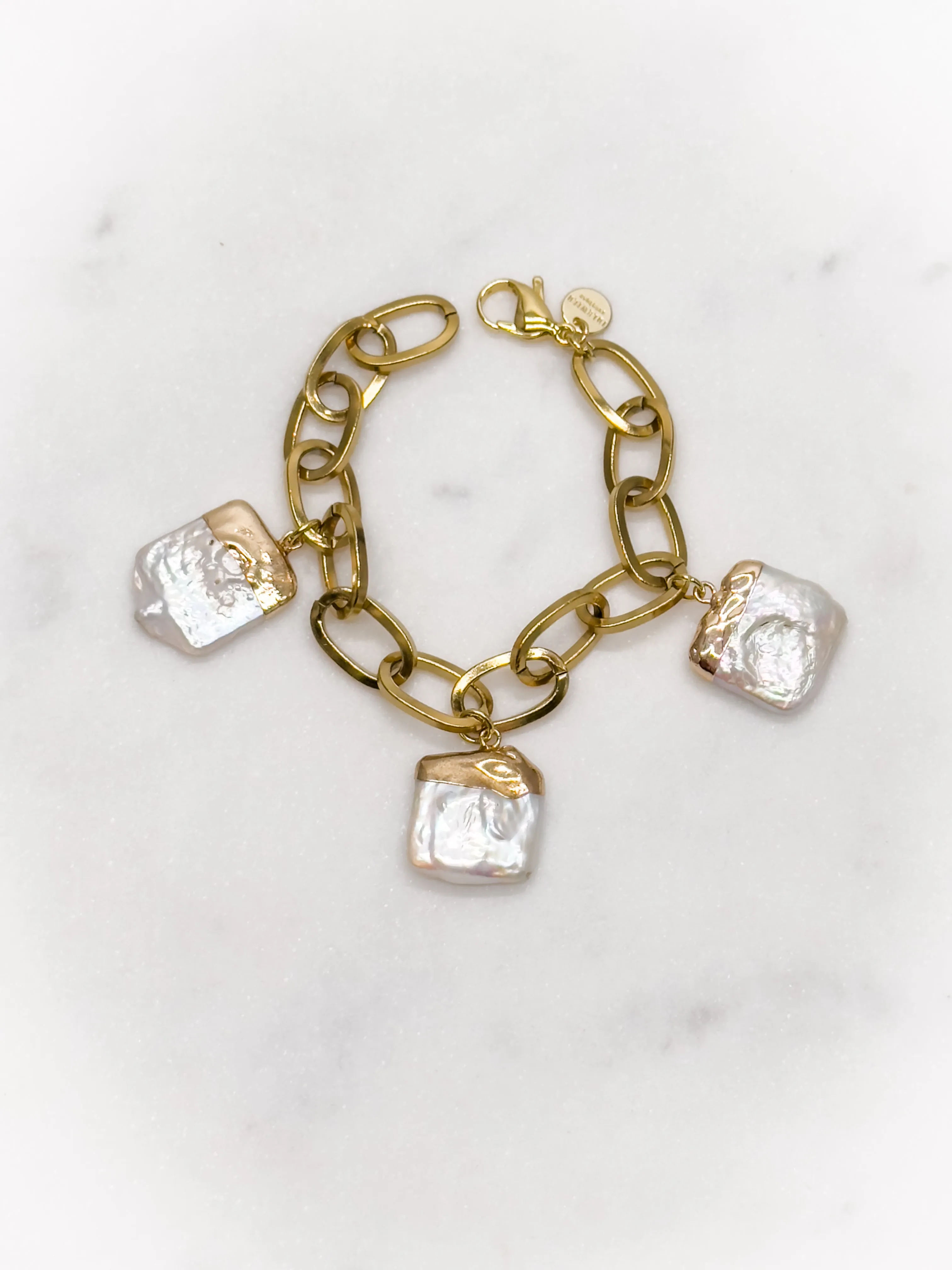 Estelle Baroque Pearl Charm Bracelet