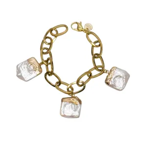 Estelle Baroque Pearl Charm Bracelet