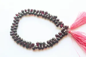 Garnet Faceted Garnet Faceted Drops | 5x9mm | 10 inch Full Strand | Natural Garnet Gemstone | BeadsforyourjewelleryDrops | 5x8mm | 10 inch Full Strand | Natural Garnet Gemstone | Beadsforyourjewellery