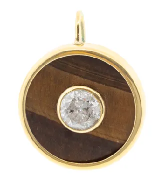Gemstone Eye Earring with Diamond