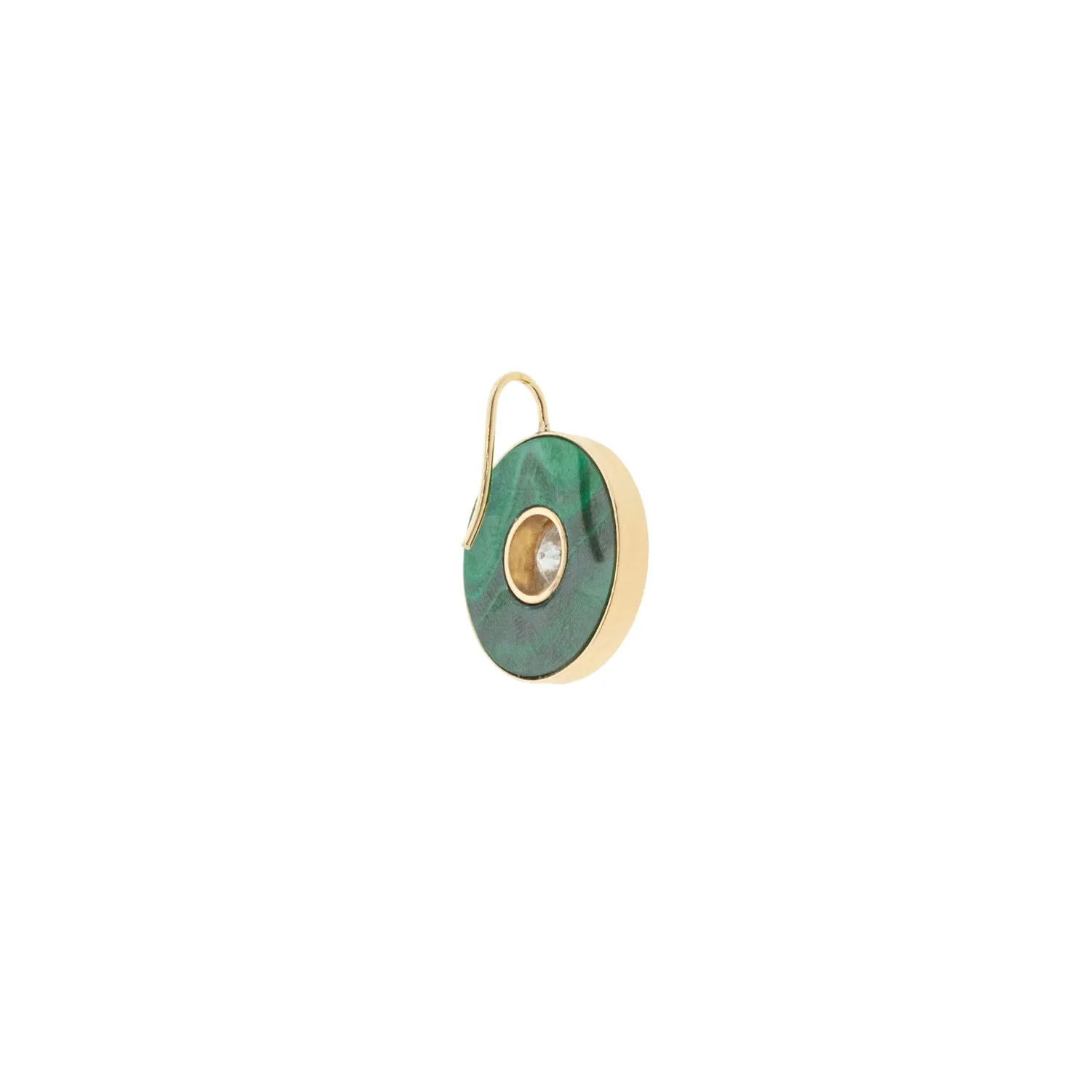 Gemstone Eye Earring with Diamond