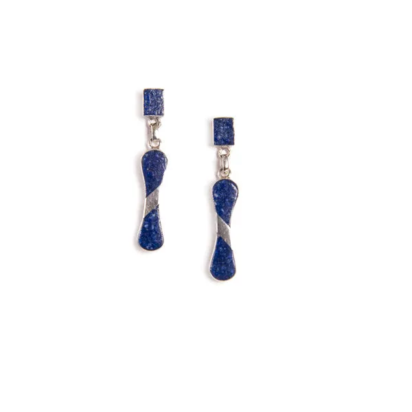 Lapis Lazuli Earrings Illa | Handcrafted Jewelry | From the Chilean Andes