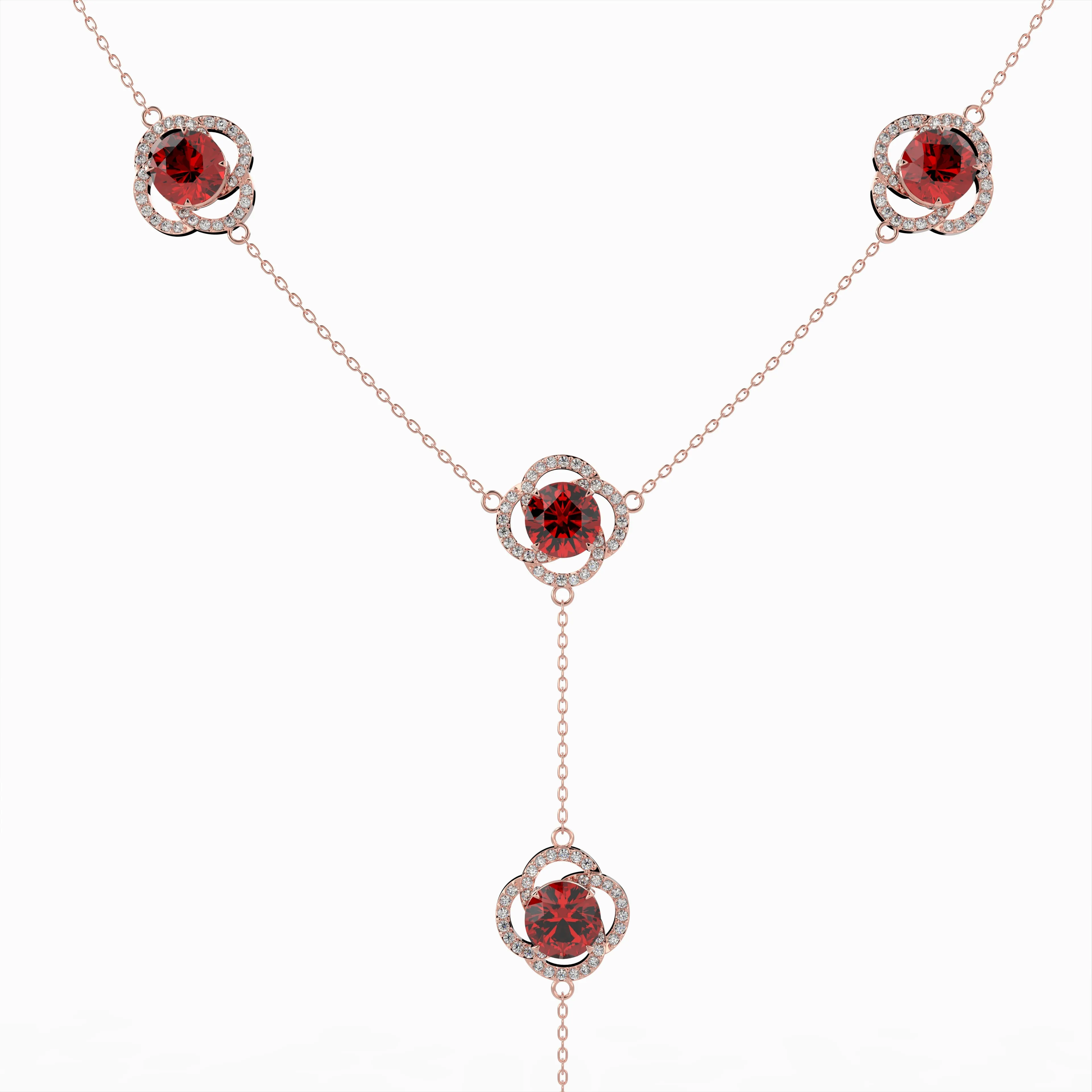 Natural Almandine Garnet Necklace - Lillian