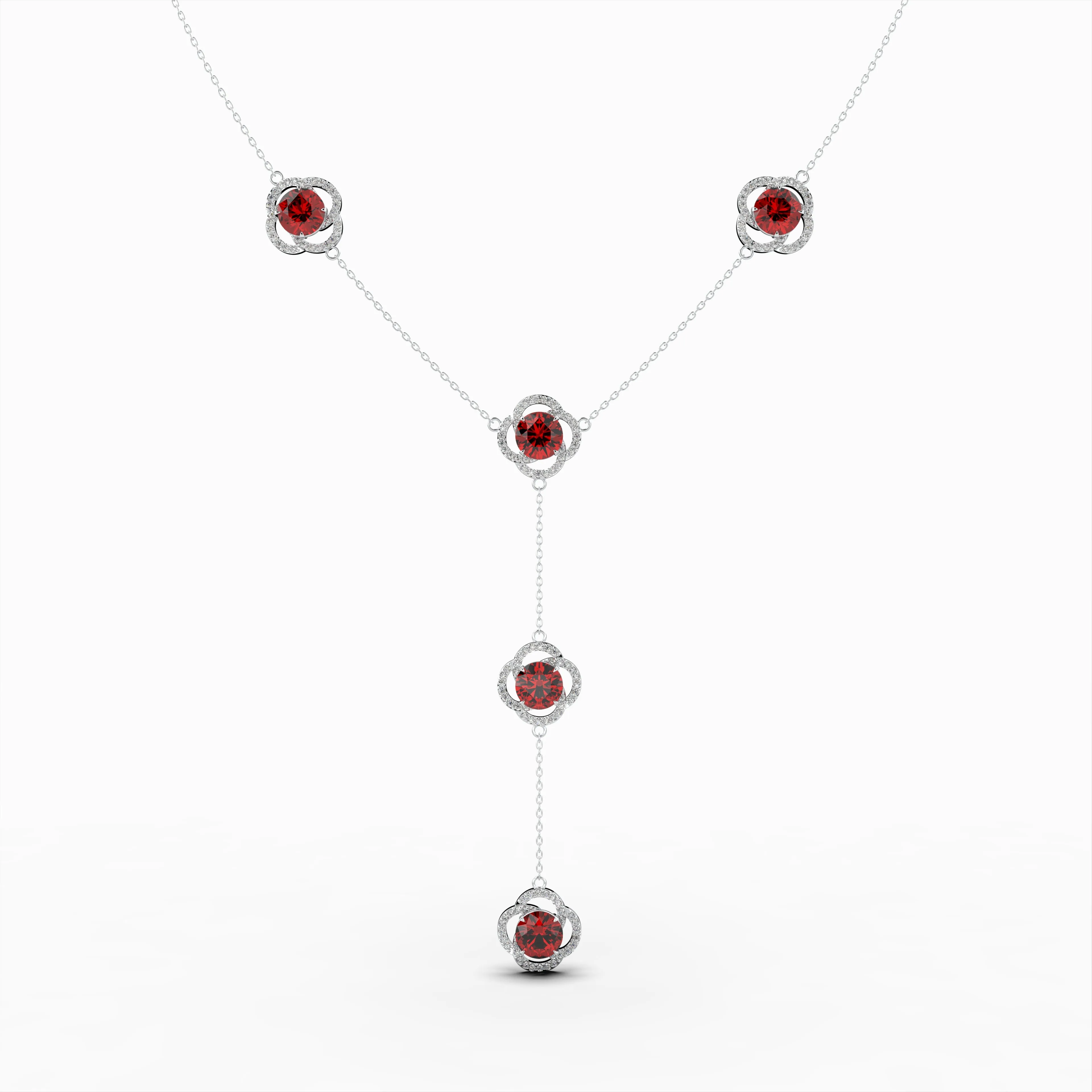 Natural Almandine Garnet Necklace - Lillian