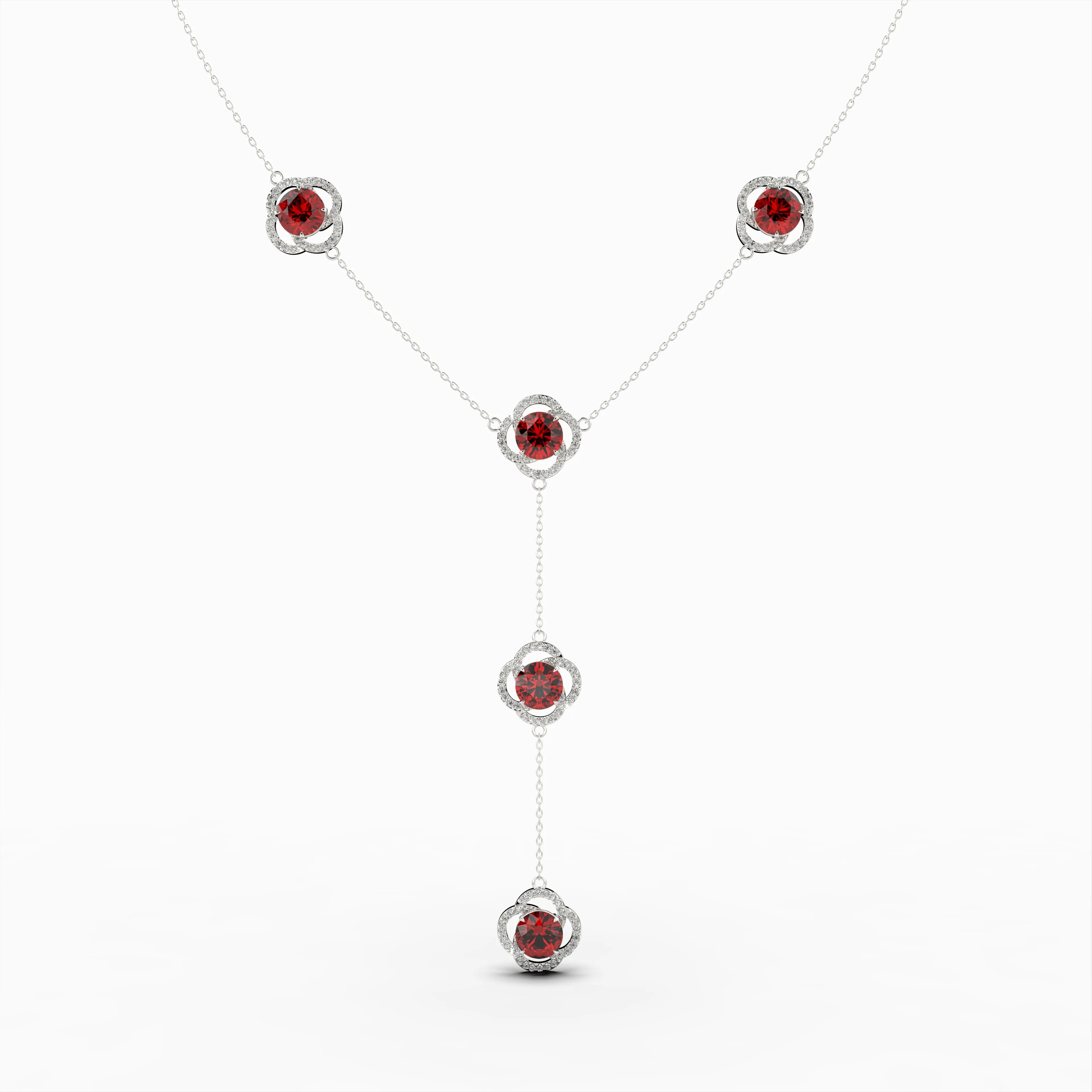 Natural Almandine Garnet Necklace - Lillian