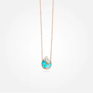 Opal Turquoise Copper Stone Necklace (Teardrop)