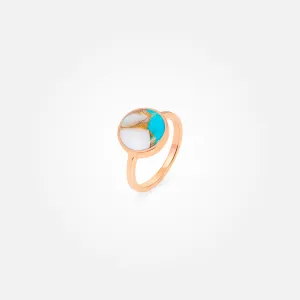 Opal Turquoise Copper Stone Ring