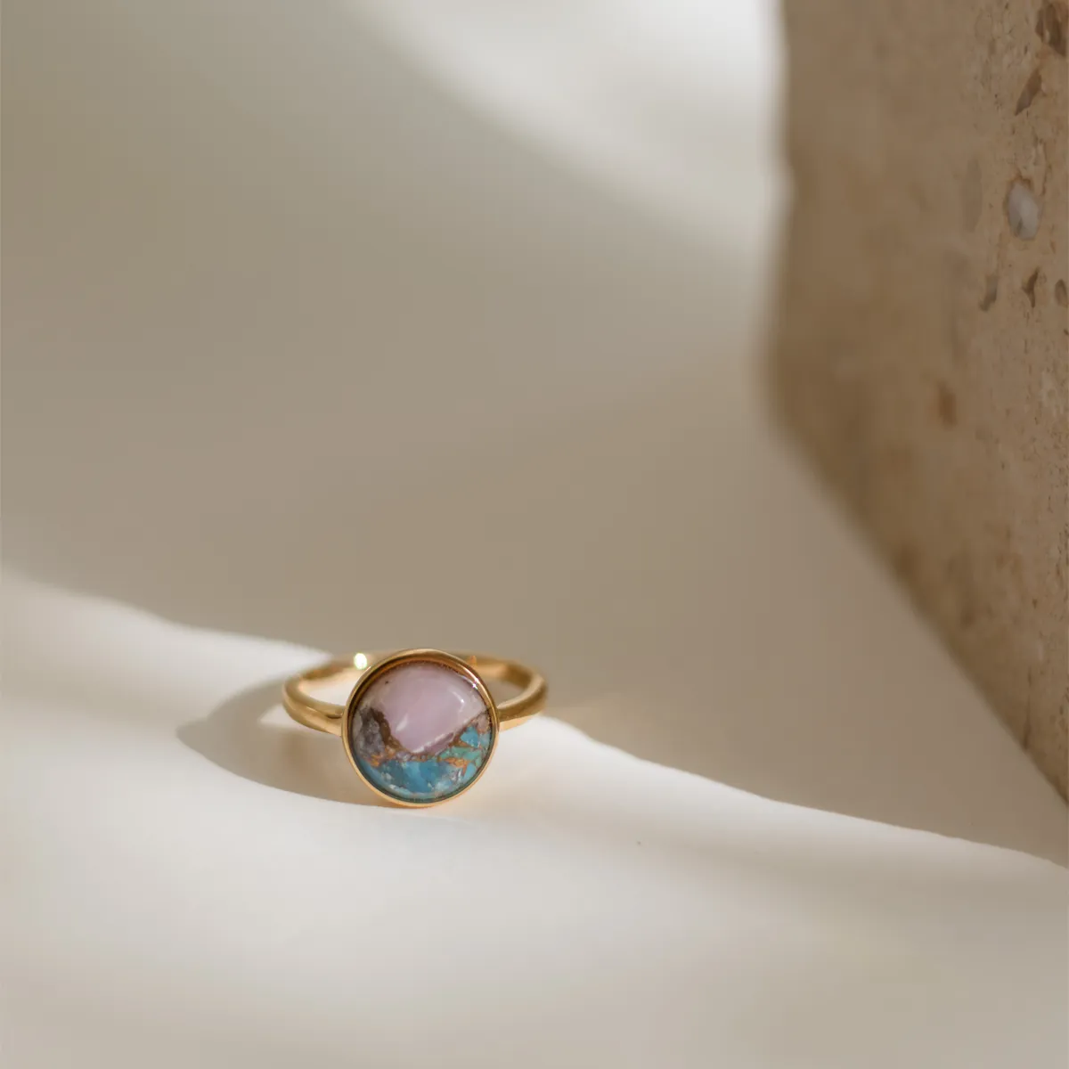 Opal Turquoise Copper Stone Ring