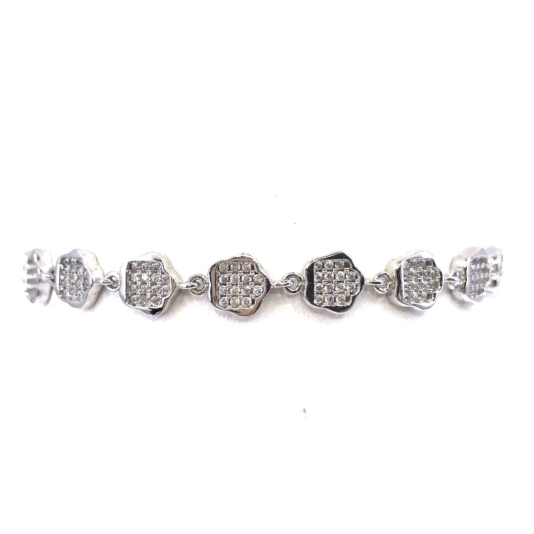 Sterling Silver Flower Bracelet