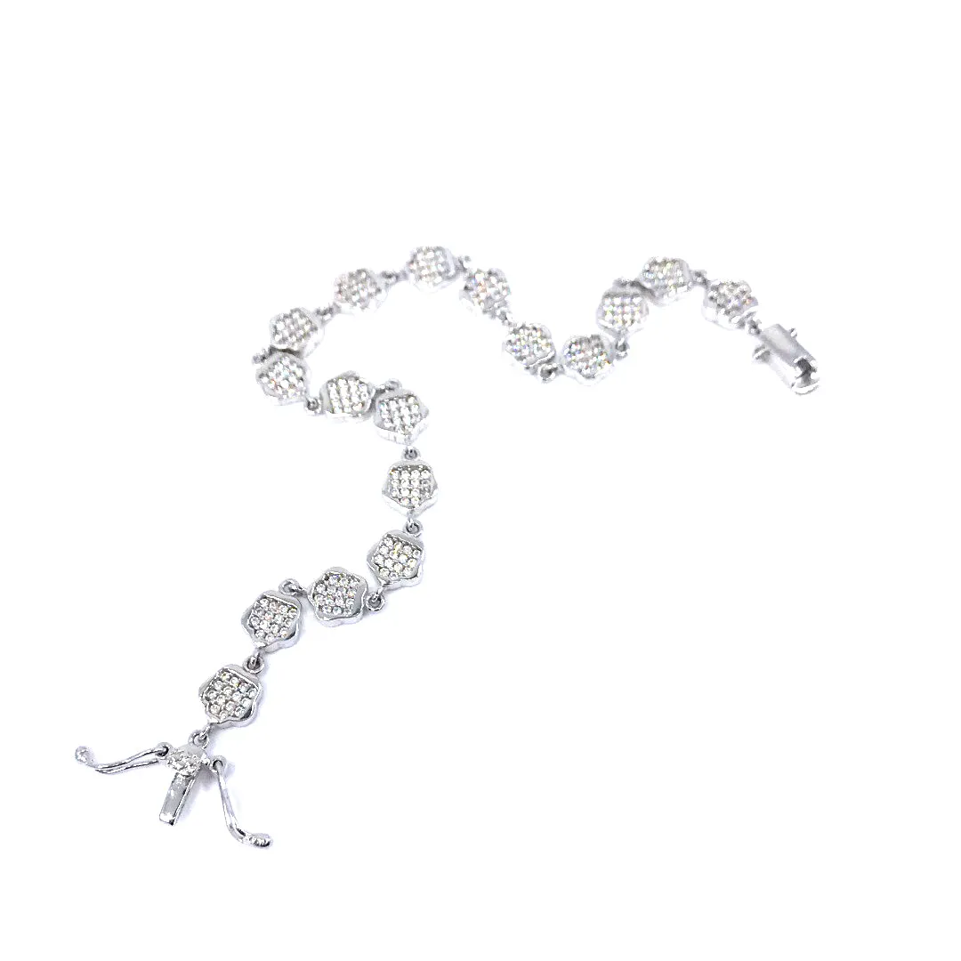 Sterling Silver Flower Bracelet