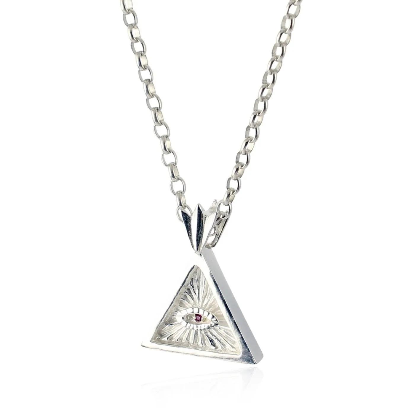 Triangle eye necklace