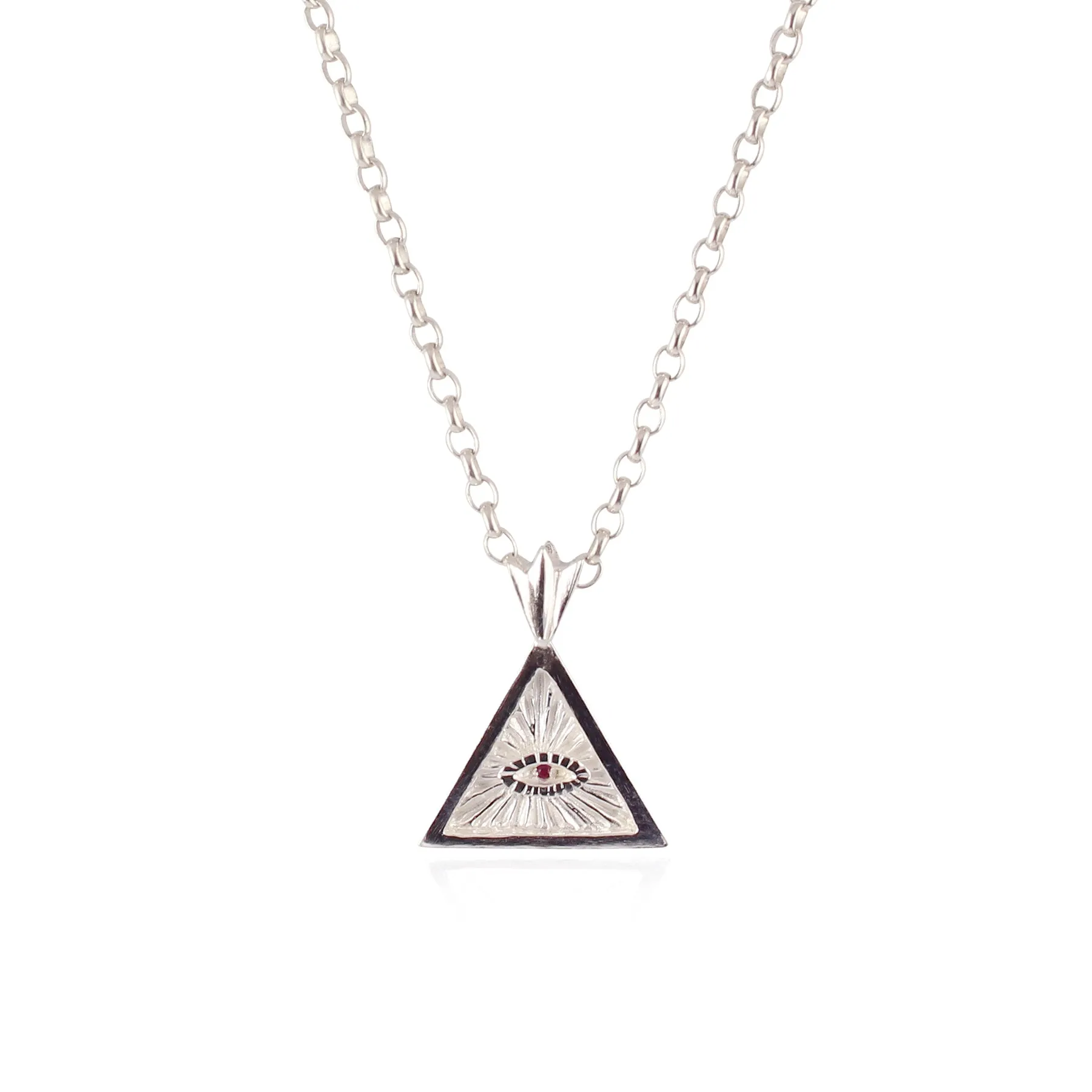 Triangle eye necklace
